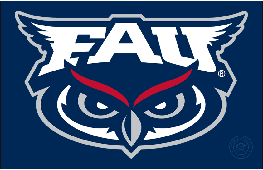 Florida Atlantic Owls 2018-Pres Primary Dark Logo diy DTF decal sticker